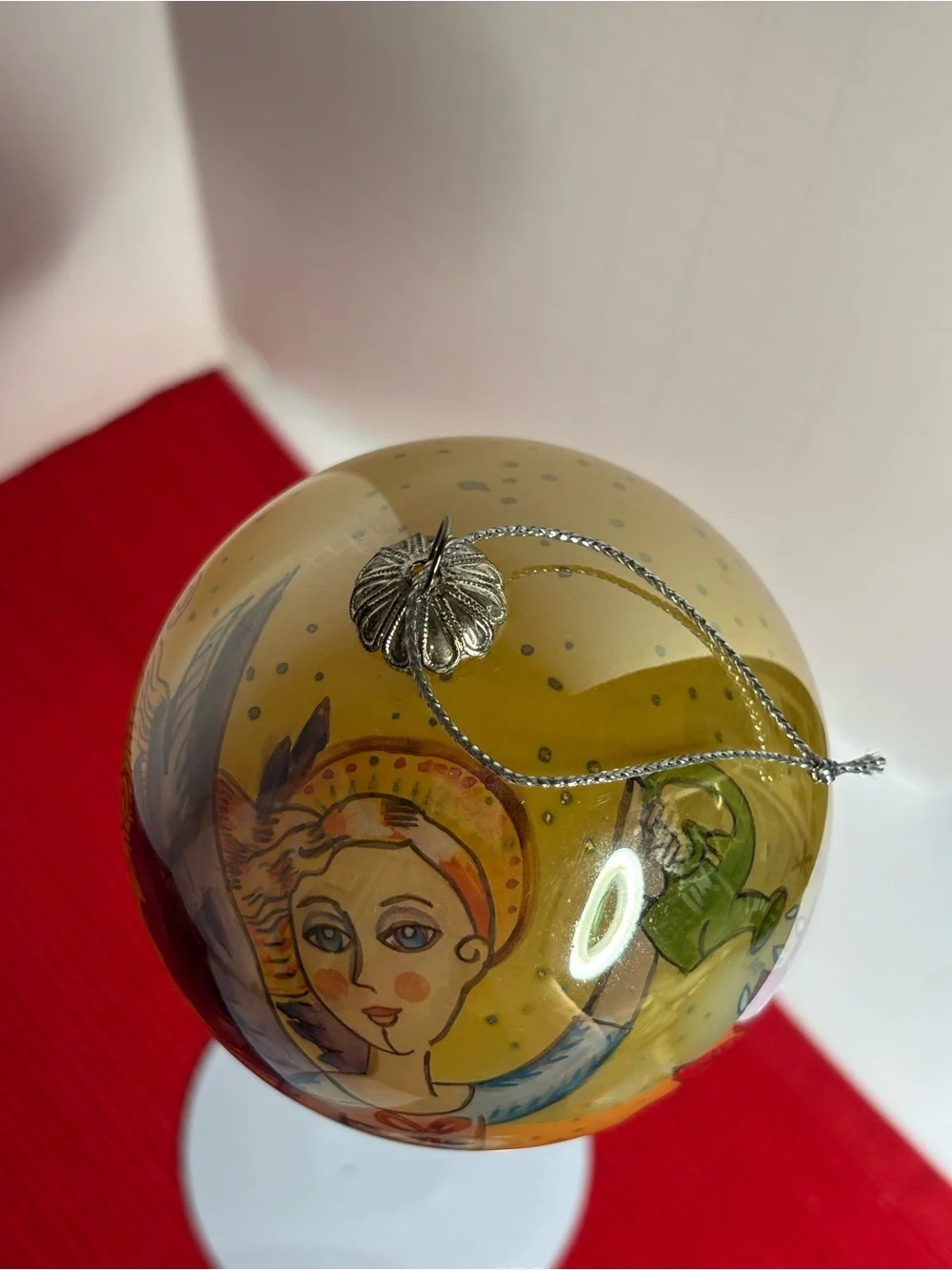 Pier 1 2006 Li Bien Garden Angel Glass Christmas Ornament